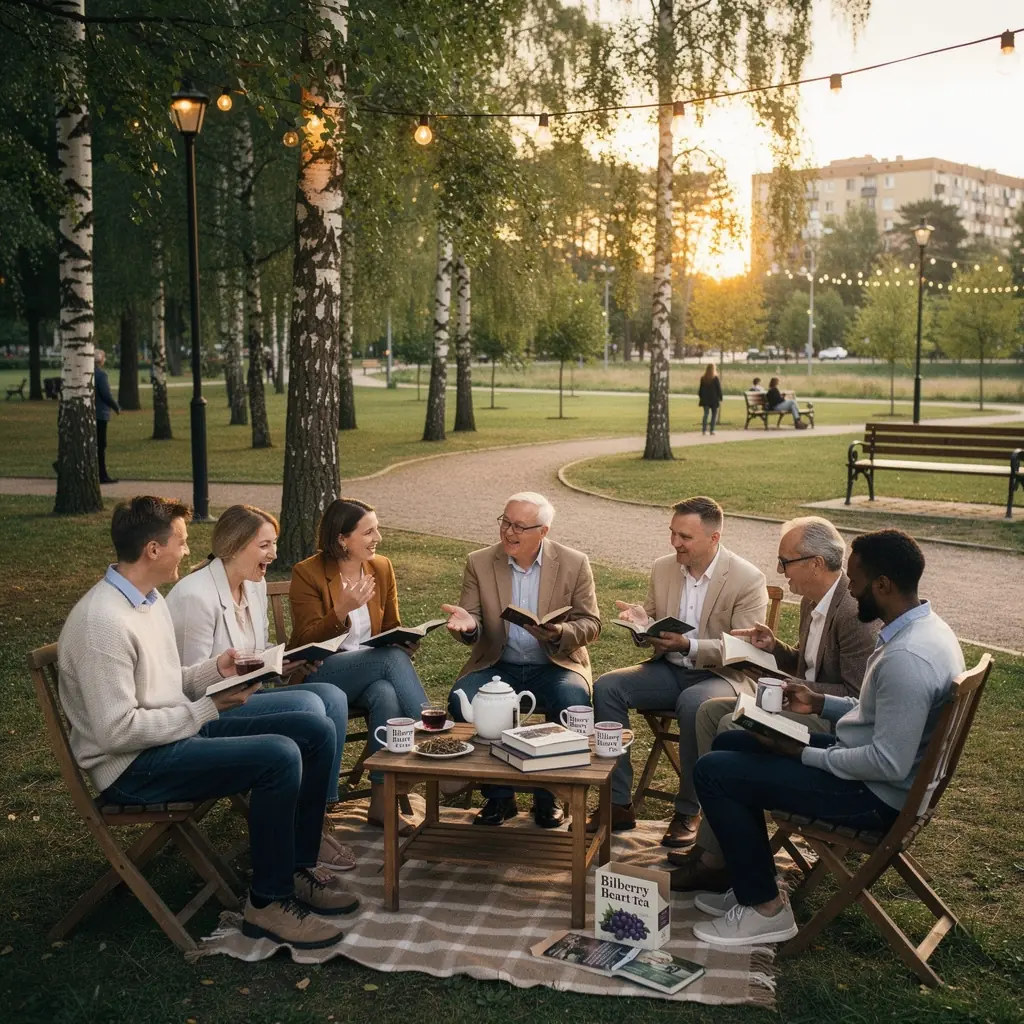 Mėlynės ir kitų uogų derinys, vaizduojantis natūralius antioksidantus.
