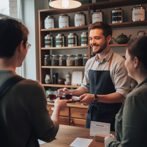Moteris, mėgaujanti mėlynųjų spanguolių arbata su draugais